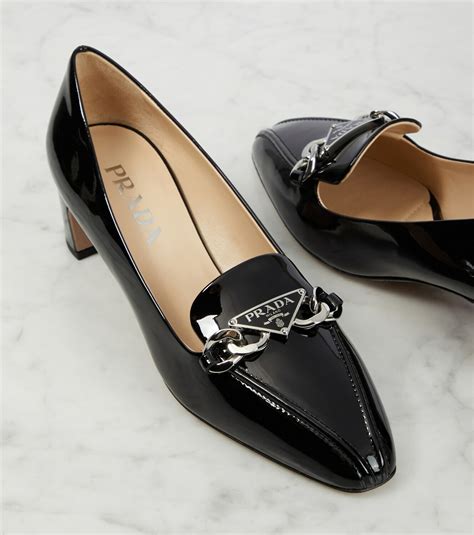 prada embellished patent leather pumps|prada silver heels.